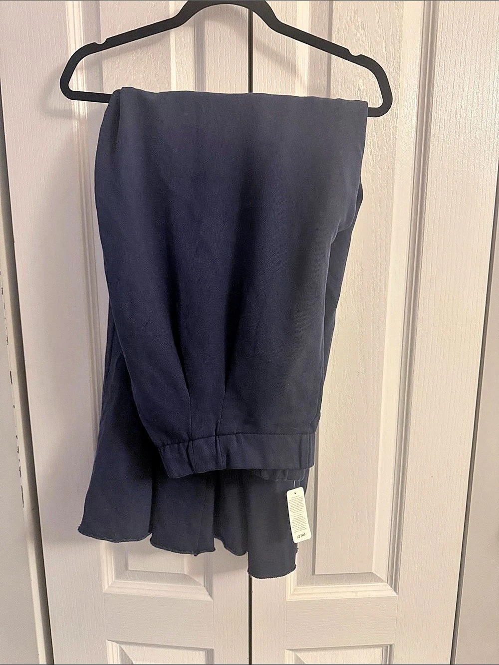 Aerie Street Trouser Wide Leg Pants in NAVY BLUE